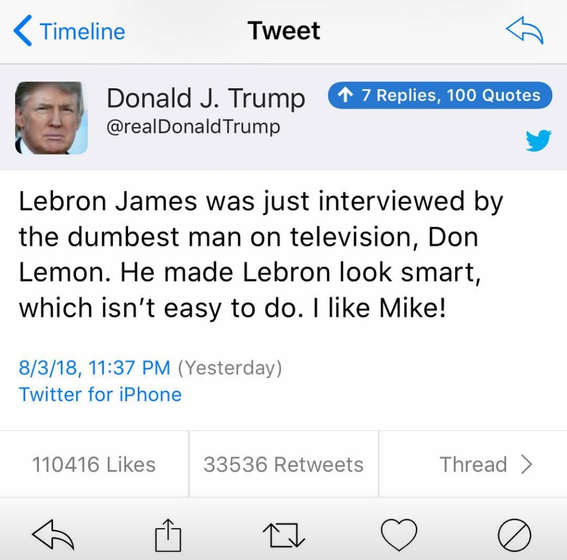 Trump Tweet