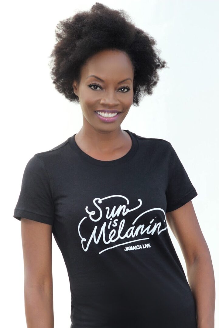 Black Women T-Shirt “Sun is Melanin” - Jamaica Live