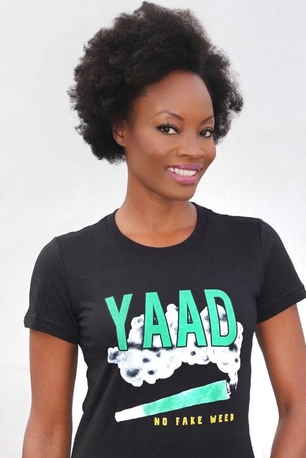 Black Women T-Shirt “Yaad” NO FAKE WEED