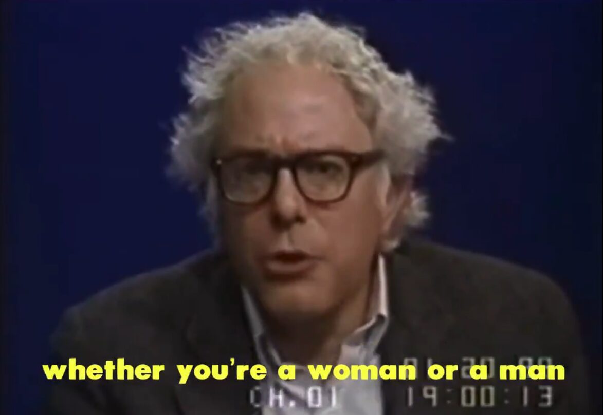Bernie saying women could be president cover