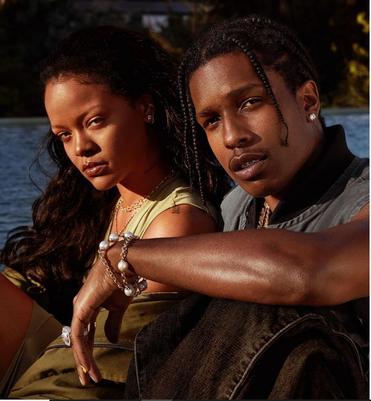 Rihanna in A$AP Rocky in Fenty Skin campaign 